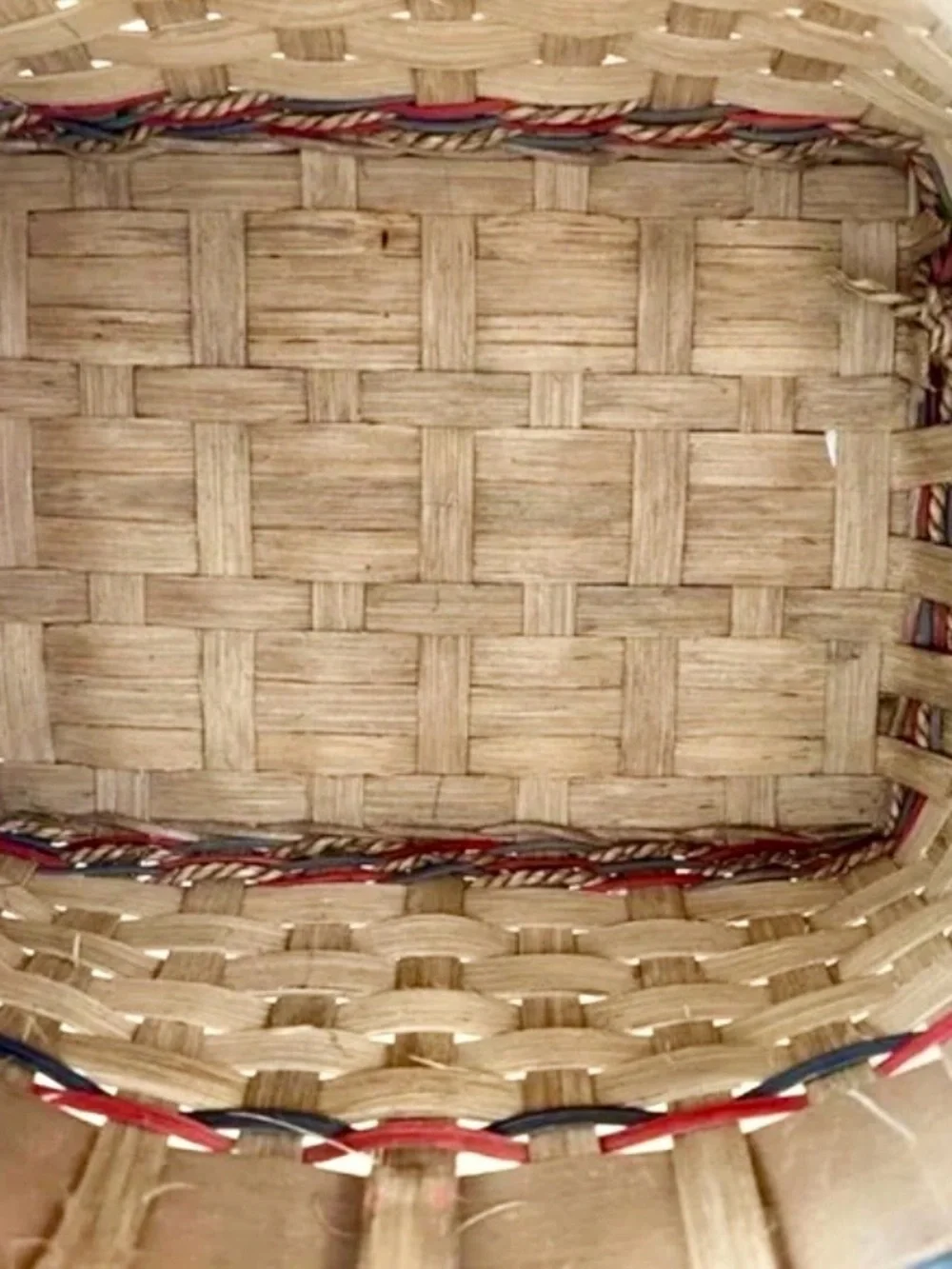 Handmade basket signed